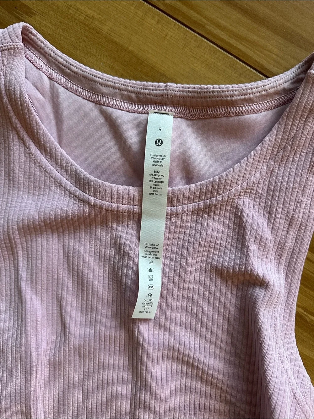 lululemon athletica Light Pink Ribbed Midi Tank Dress